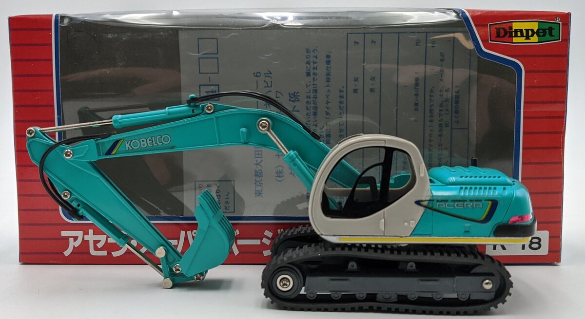 Yonezawa Toys K-18 1:52 Kobelco Acera Super Version SK200 Track Excavator NIB