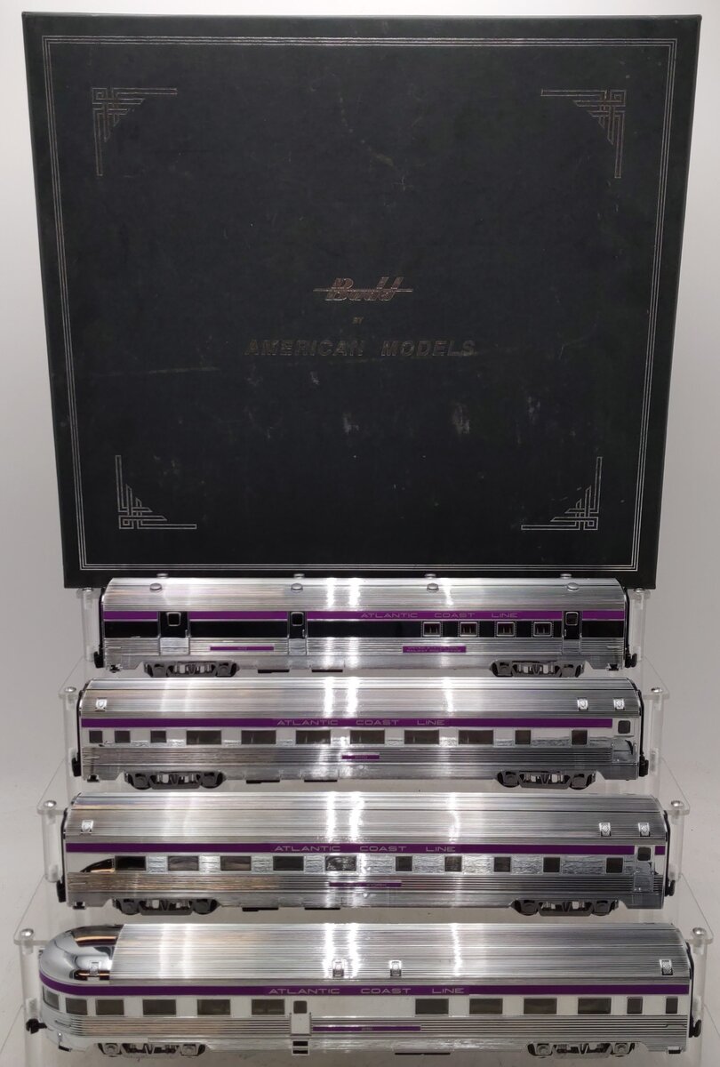 American Models BDBS14 S Scale Atlantic Coast Line Passenger Car Set (4) EX/Box