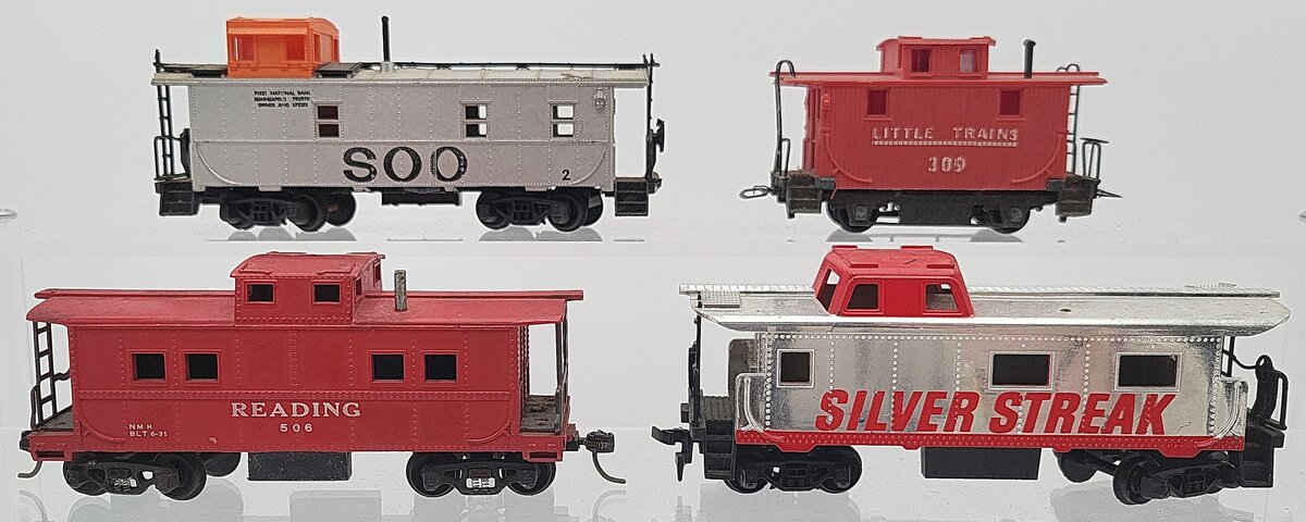 Tyco & Other HO Scale Assorted Cabooses: 506, 309, 2 [4] VG