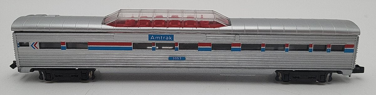 Model Power 3053 N Scale Amtrak Vista Dome Car EX/Box