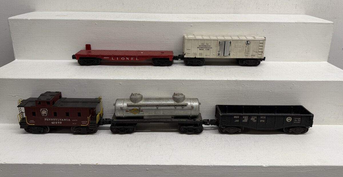 Lionel Vintage O Freight Cars: 2452X, 2465, 3472, 6800 [5] VG