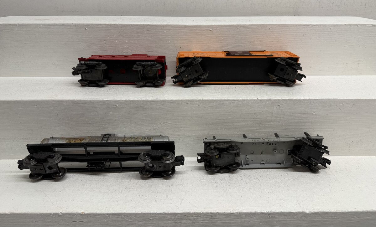 Lionel Vintage O Freight Cars: 2257, 2411, 6555, 63521 [4] VG