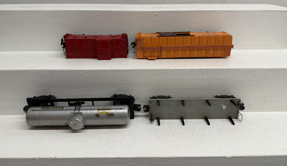 Lionel Vintage O Freight Cars: 2257, 2411, 6555, 63521 [4] VG