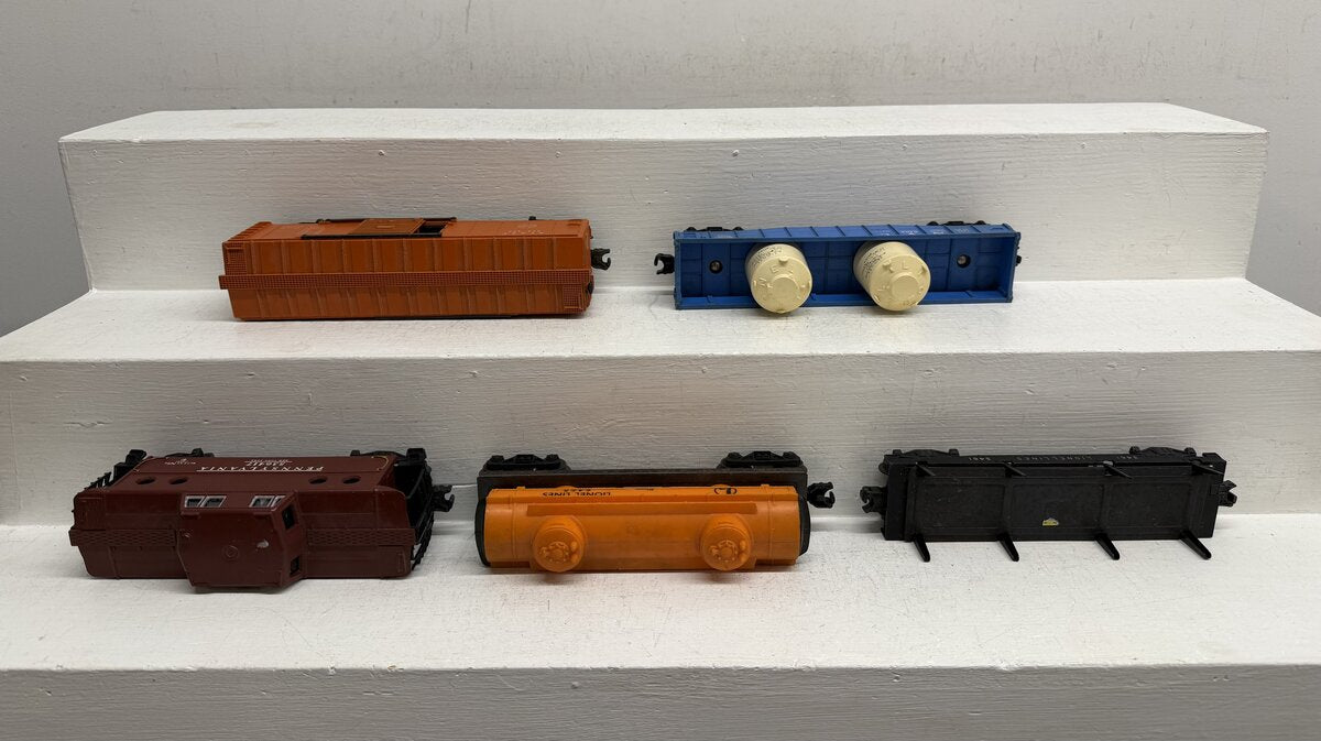 Lionel Vintage O Freight Cars: 3461, 6162, 6417, 6465, 3484-25 [5] VG