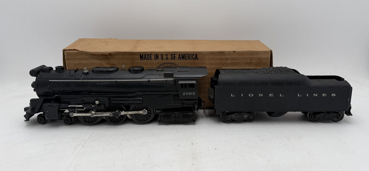 Lionel 2065 Vintage O 4-6-4 Small Hudson Steam Locomotive & 2046W Tender VG