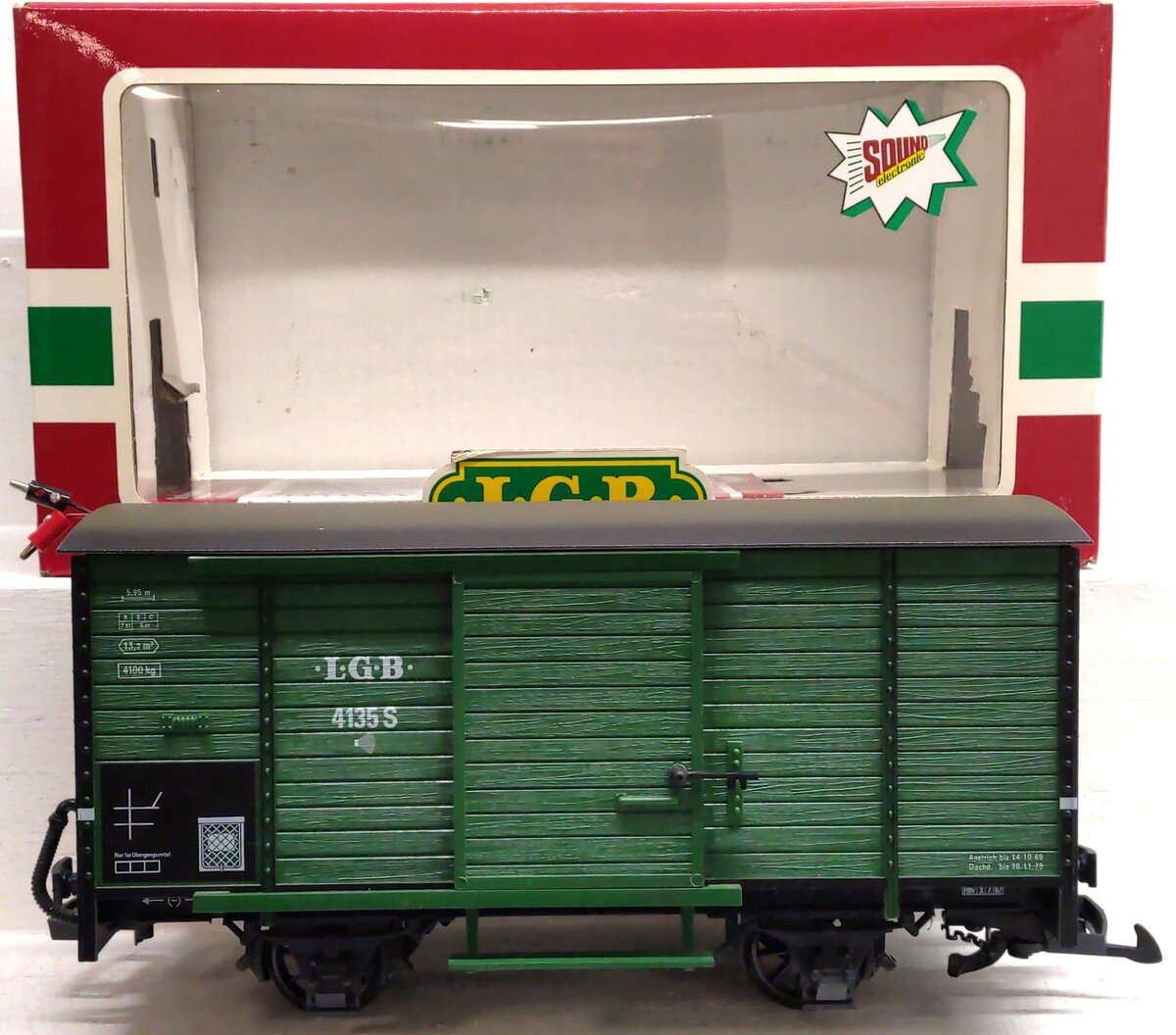 LGB 41352 G Gauge Steam Sound Boxcar LN/Box