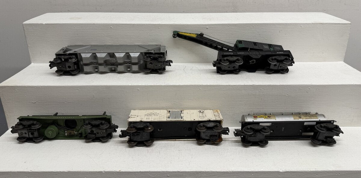 Lionel Vintage O Freight Cars: 2465, 3461, 3462, 6460 & 6346-56 [5] VG