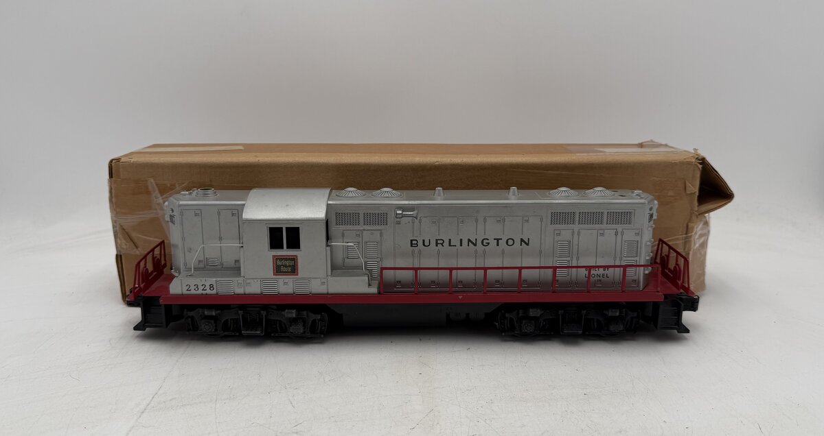 Lionel 2328 Vintage O Burlington GP-7 Powered EMD Diesel Locomotive VG/Box