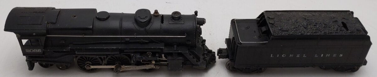 Lionel 2035 Vintage O 2-6-4  Die-Cast Postwar Steam Locomotive w 6466WX Tender VG