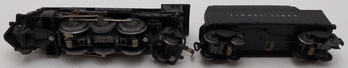 Lionel 224 Vintage O 2-6-2 Die-Cast Steam Loco w/6466WX Tender VG