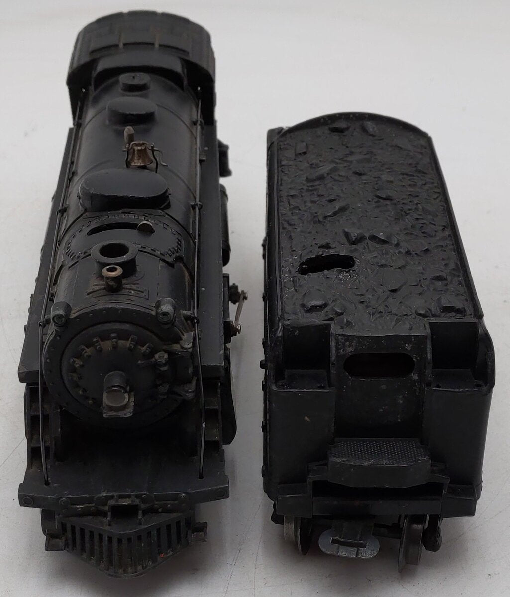 Lionel 224 Vintage O 2-6-2 Die-Cast Steam Loco w/6466WX Tender VG