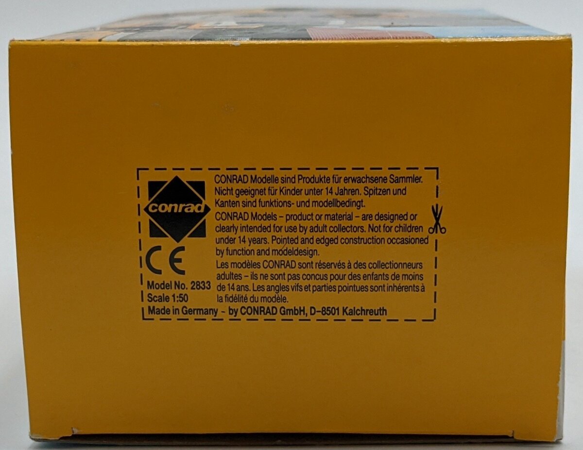 Conrad 2833 1:50 Scale Liebherr A 310 Wheel Excavator Die-Cast Model NIB