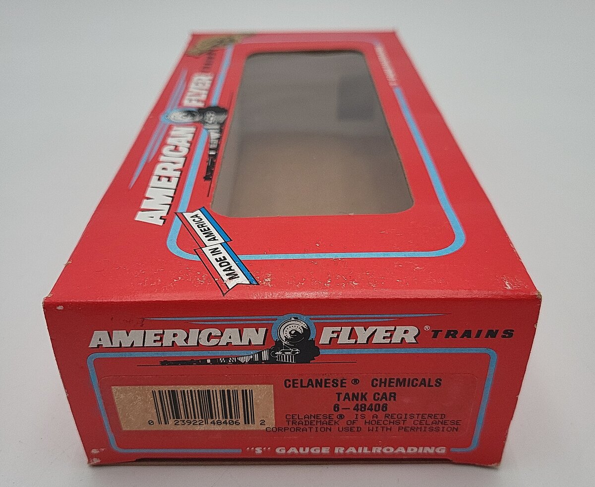 American Flyer 6-48406 S Gauge Celanese Chemicals Single Dome Tank Car #48406 EX/Box