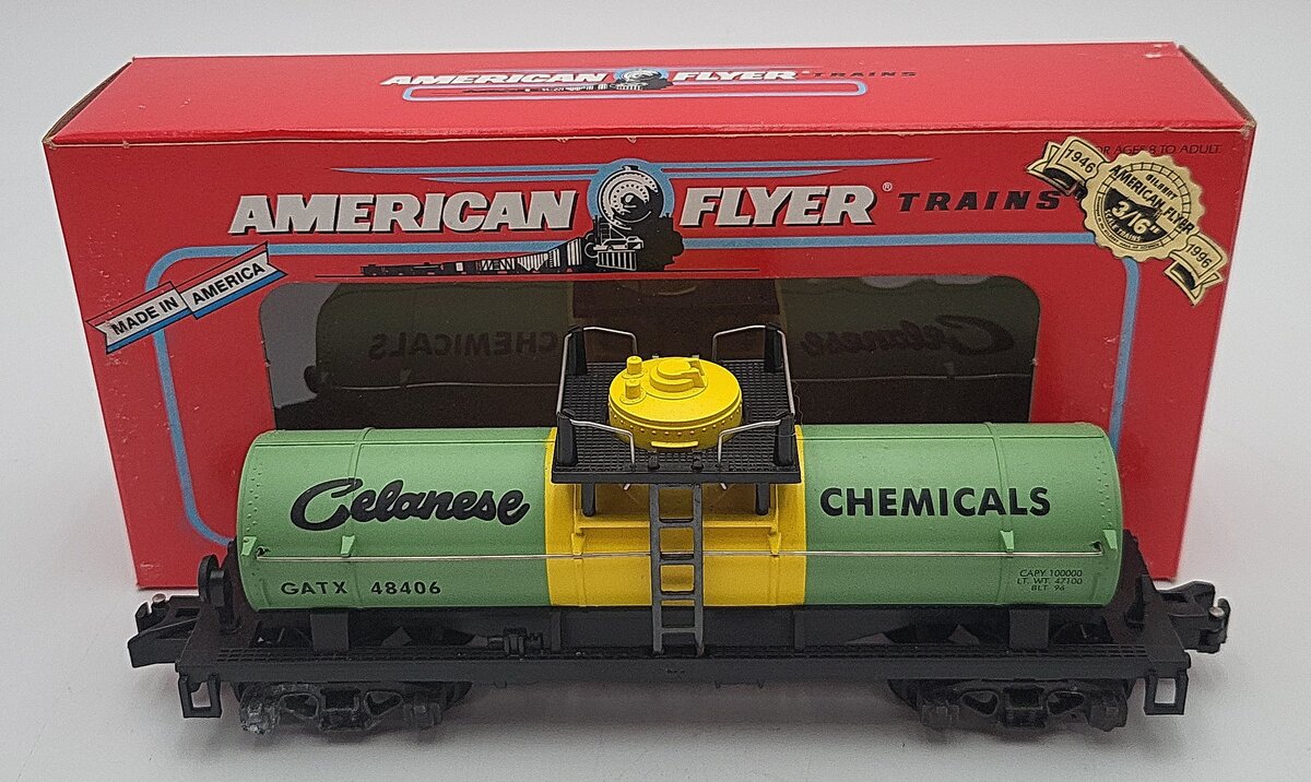 American Flyer 6-48406 S Gauge Celanese Chemicals Single Dome Tank Car #48406 EX/Box