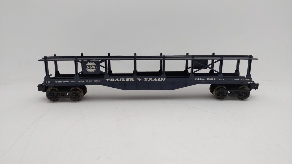 Lionel 6-9125 O Gauge N&W Trailer Train 2-Tier Auto Carrier EX