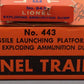 Lionel 443 Vintage O Missile Launching Platform w/Exploding Ammunition Dump [2] VG/Box