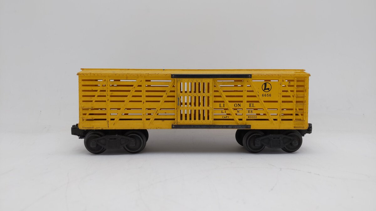 Lionel 6656 Vintage O Lionel Lines Yellow Stock Car #6656 EX