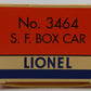 Lionel 6-27718 O Gauge Conventional Classics AT&SF Operating Boxcar #X3464 EX/Box