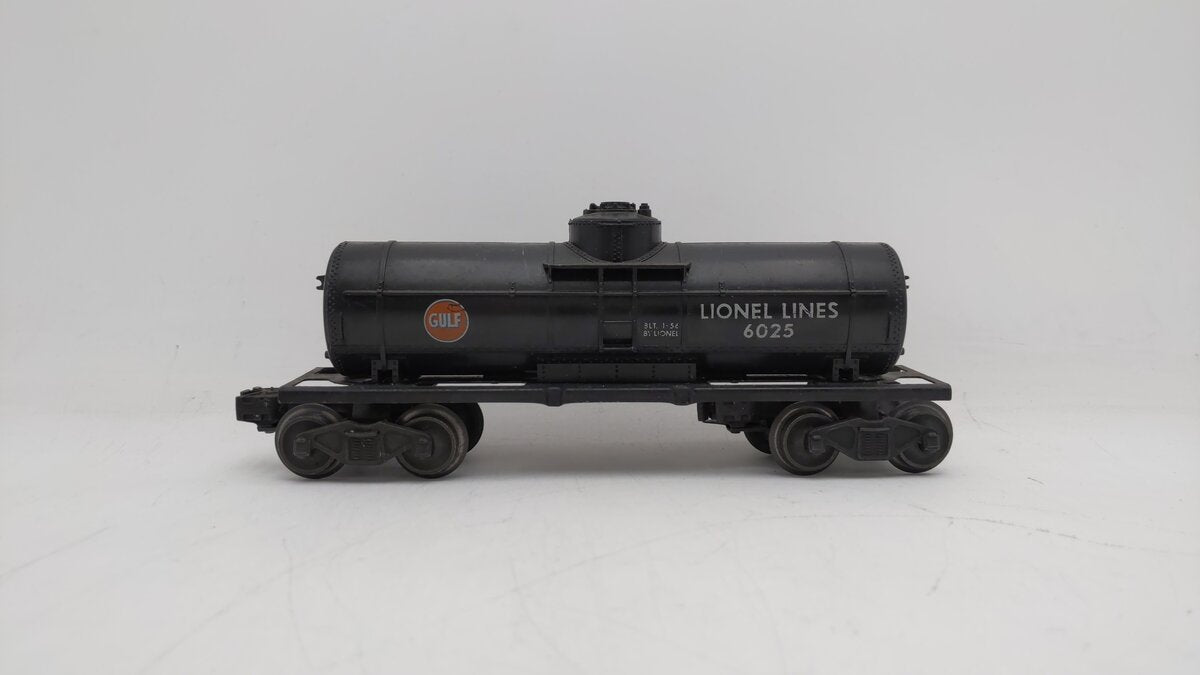 Lionel 6025-85 Vintage O Black Gulf Single Dome Tank Car EX