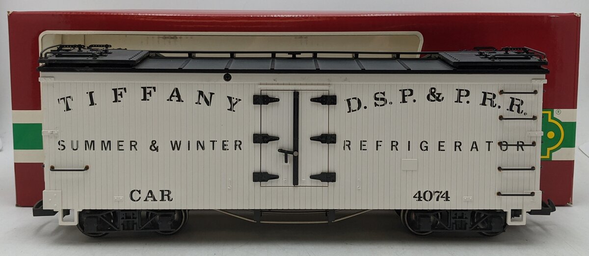 LGB 4074-B02 G Scale Denver, South Park and Pacific Reefer Car (Metal Wheels) LN/Box
