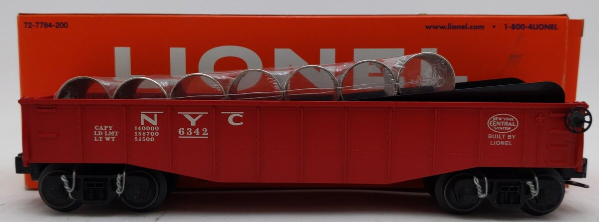 Lionel 6-27784 Conventional Classics NYC Culvert Gondoa #6342 - Red LN/Box