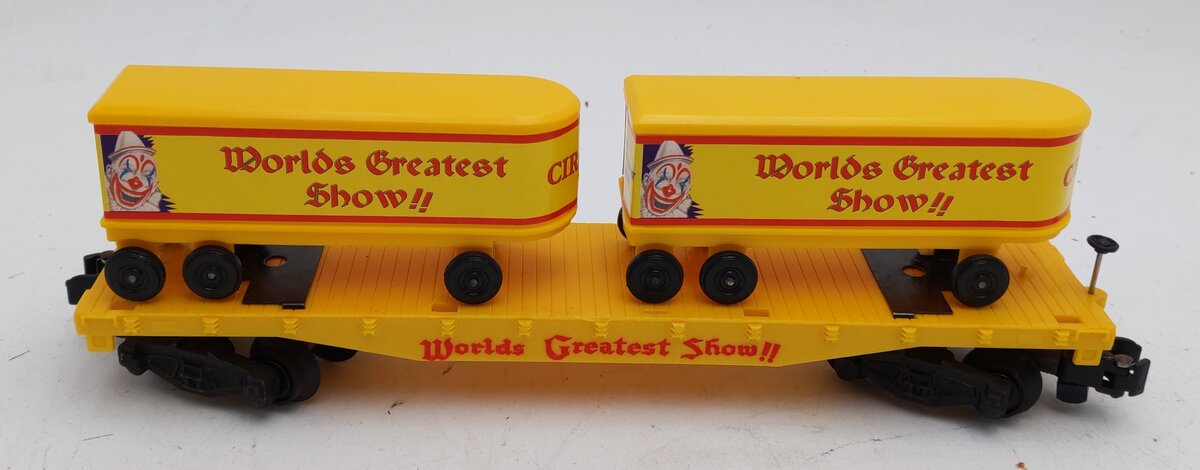 Portlines Hobbies S Scale "Worlds Greatest Show" Flatcar w/ Trailers EX/Box