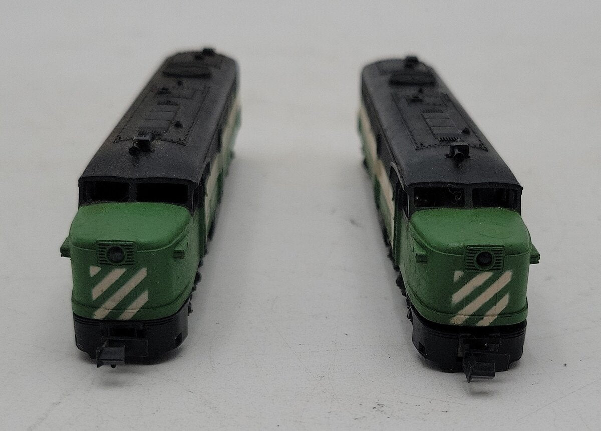 Con-Cor Burlington Northern Powered & Unpowered AA Units Diesel Locomotives EX