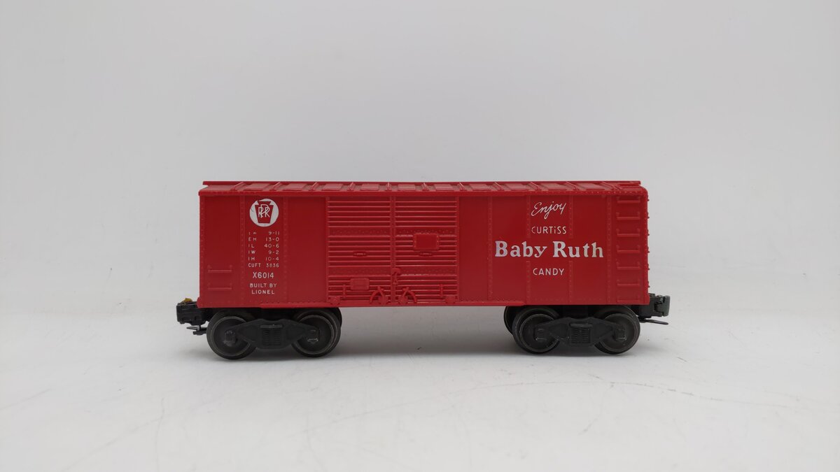 Lionel X6014 Vintage O Red Baby Ruth Double Door Boxcar EX
