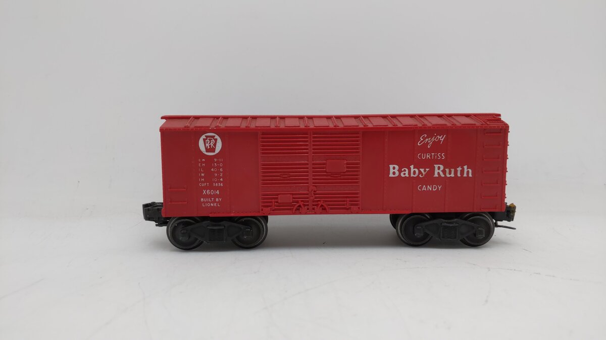 Lionel X6014 Vintage O Red Baby Ruth Double Door Boxcar EX