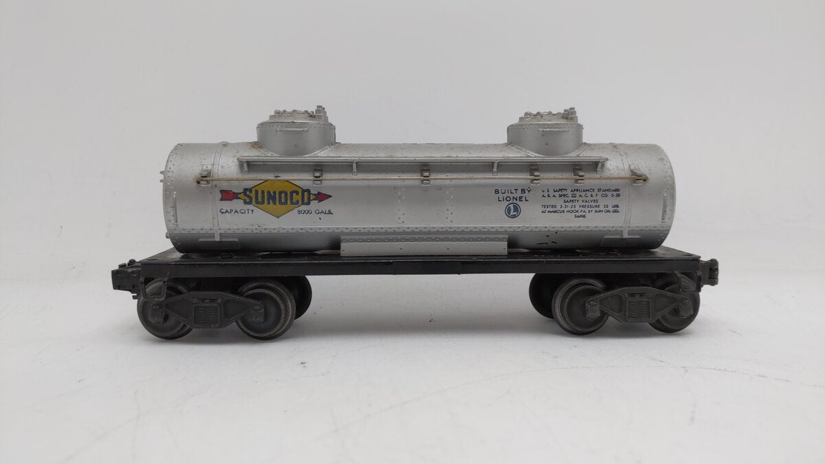Lionel 2465 Vintage O Sunoco Double Dome Tank Car EX