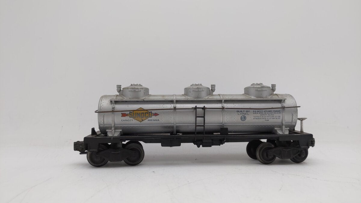Lionel 6-16152 O Gauge Sunoco 3-Dome Tank Car #6415 EX