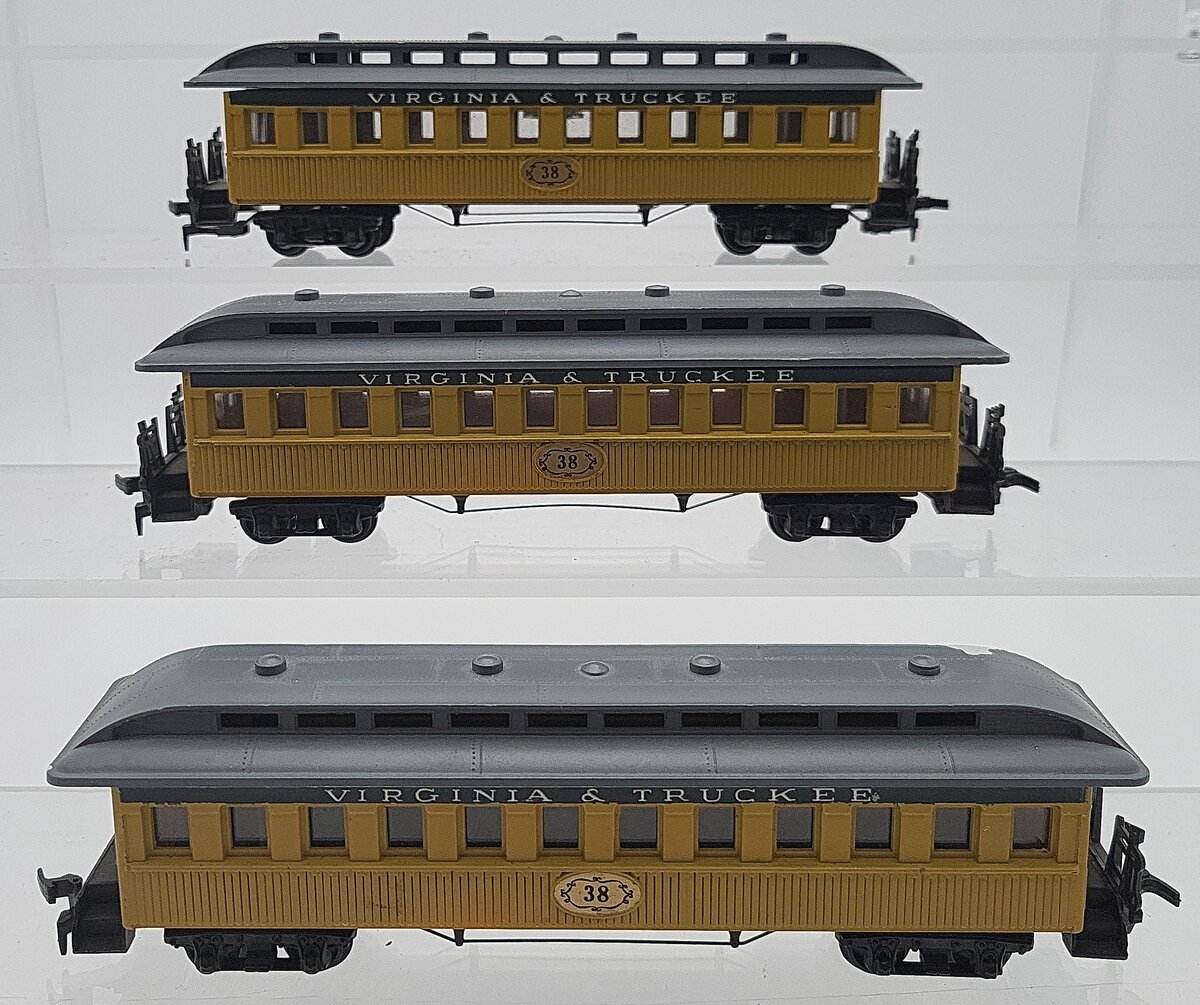 Pocher HO Scale Assorted Virginia & Truckee Passenger Cars: 38 [3] VG