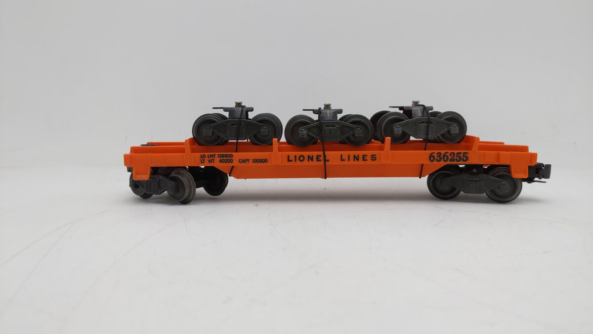 Lionel 636255 Vintage O Lionel Lines Flatcar w/ Trucks EX