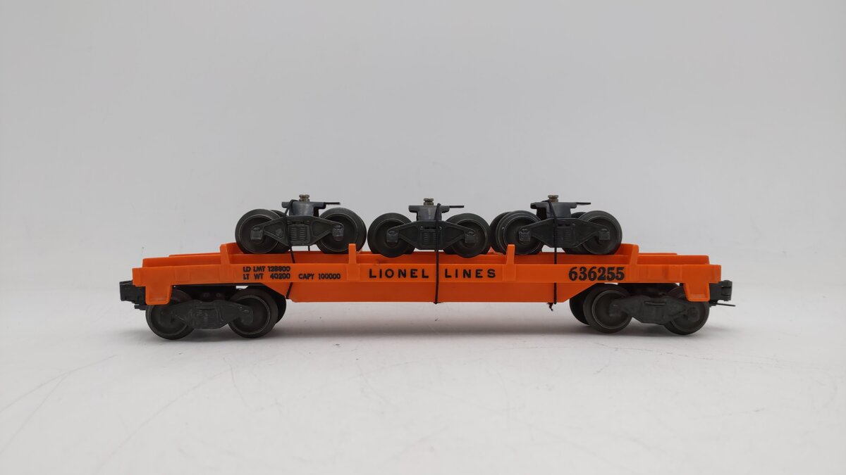 Lionel 636255 Vintage O Lionel Lines Flatcar w/ Trucks EX