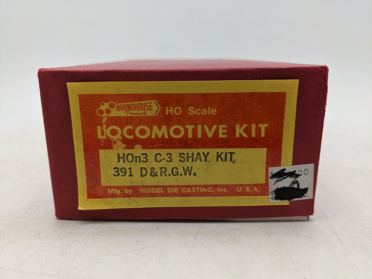 Roundhouse 391 HO DRGW C-3 Shay Locomotive Kit EX/Box
