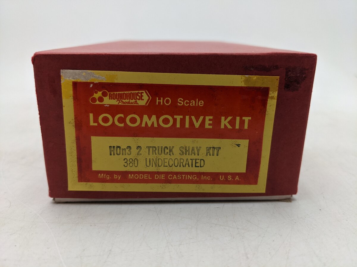 Roundhouse 380 HOn3 Scales 2-Truck Shay Undecorated Steam Locomotive Kit EX/Box