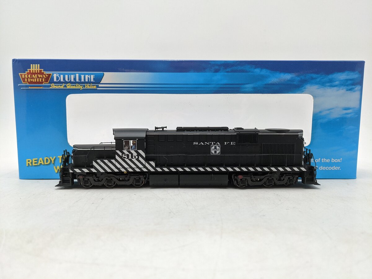 Broadway Limited 5093 HO Santa Fe Alco RSD15 Low Hood Blue Line™ #815 EX/Box