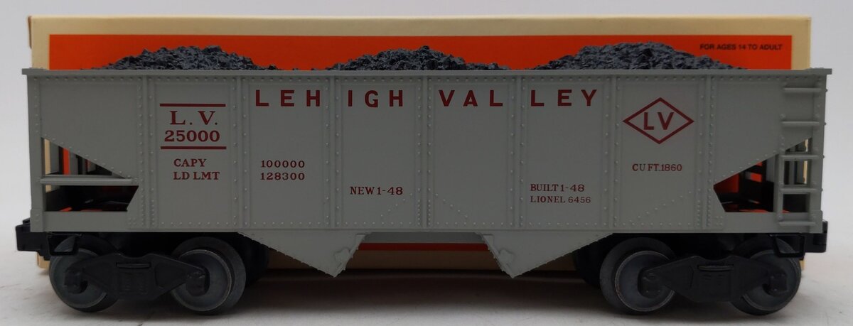 Lionel 6-31776 Lehigh Valley Hopper Car #25000 with Coal Load EX/Box