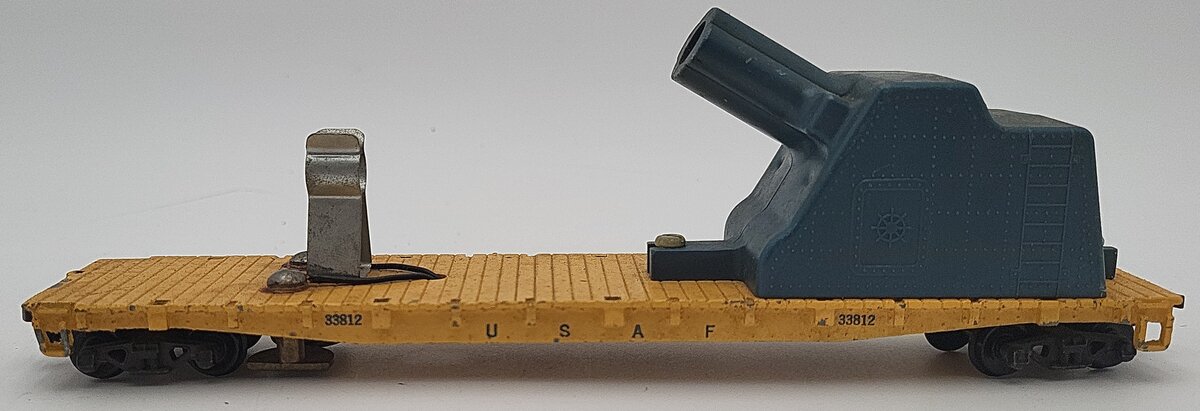 American Flyer 33812 HO Scale Flatcar w/ Rocket Launcher VG