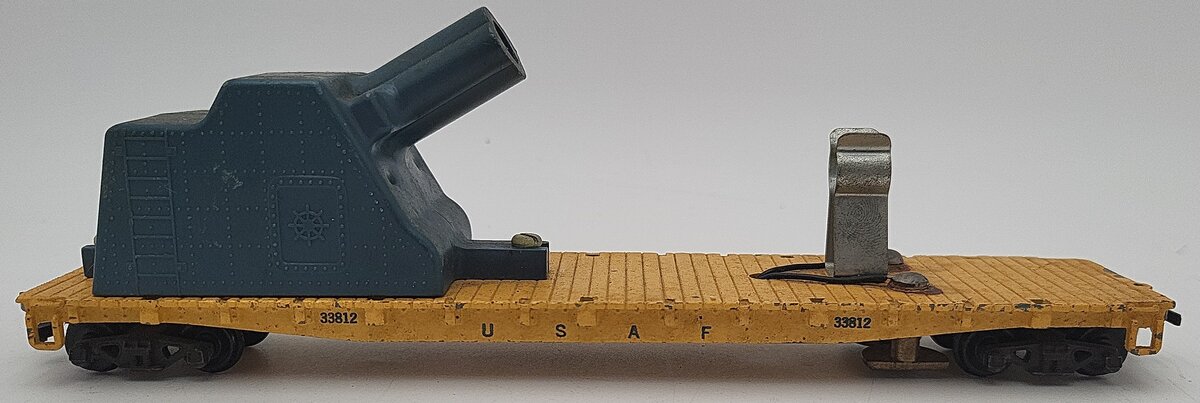 American Flyer 33812 HO Scale Flatcar w/ Rocket Launcher VG