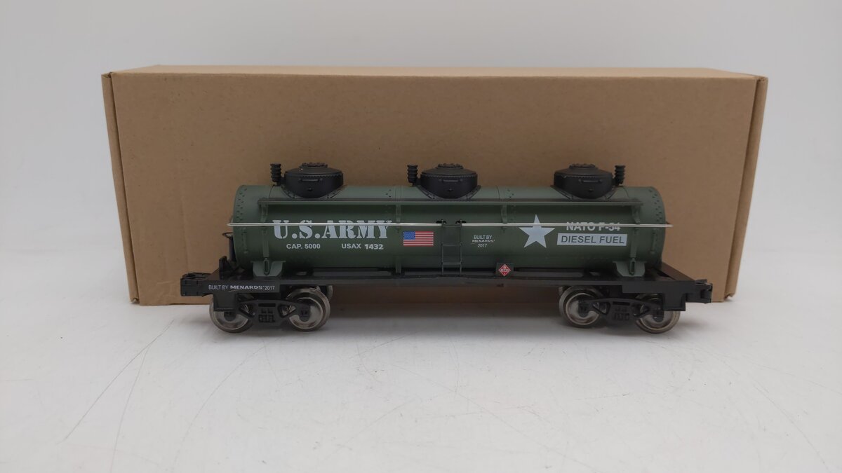 Menards 279-3950 O U.S. Army Military Tank Car #1432 EX/Box