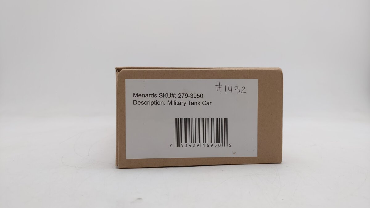 Menards 279-3950 O U.S. Army Military Tank Car #1432 EX/Box