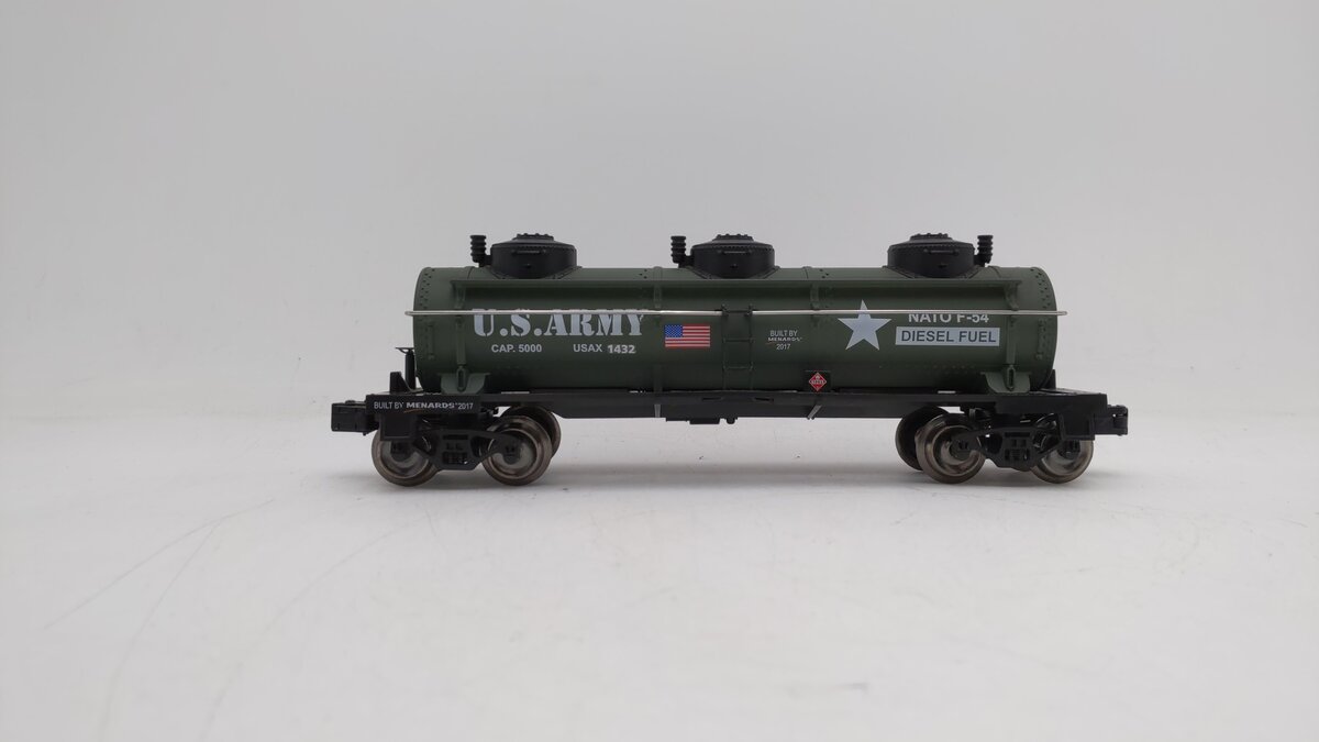 Menards 279-3950 O U.S. Army Military Tank Car #1432 EX/Box