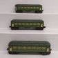 Lionel 2440S Vintage O Lionel Lines Illuminated Grn Tinplate Passenger 3-Car Set VG
