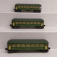 Lionel 2440S Vintage O Lionel Lines Illuminated Grn Tinplate Passenger 3-Car Set VG