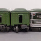 Lionel 2440S Vintage O Lionel Lines Illuminated Grn Tinplate Passenger 3-Car Set VG