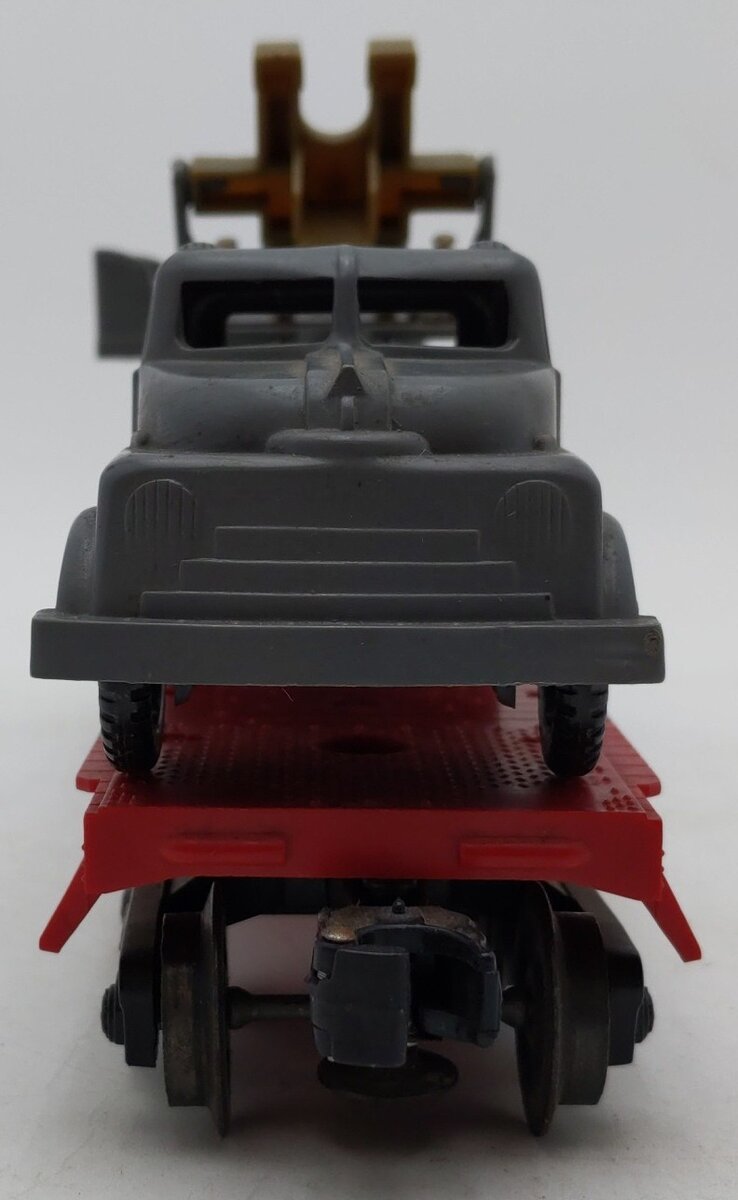 Lionel 6804 Vintage O Flatcar w/ USMC AA Gun Truck & Sound Truck VG/Box