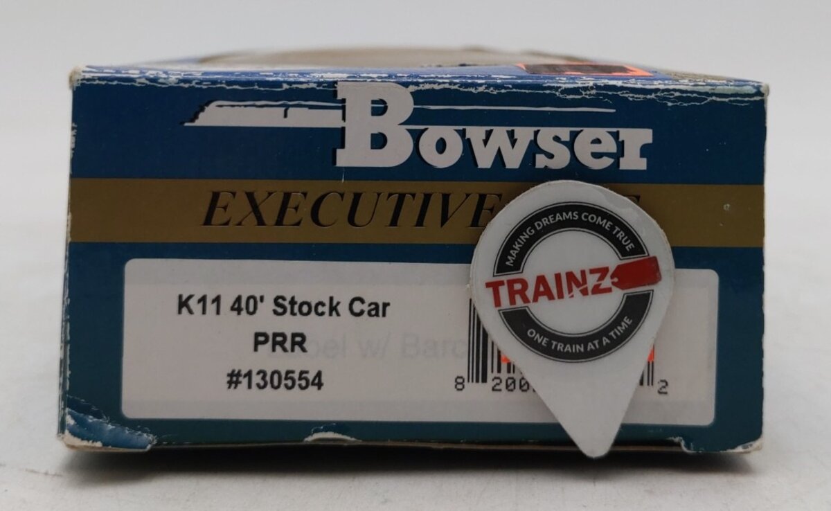 Bowser K-11 HO Scale Pennsylvania Railroad 40' Stock Car #130554 LN/Box