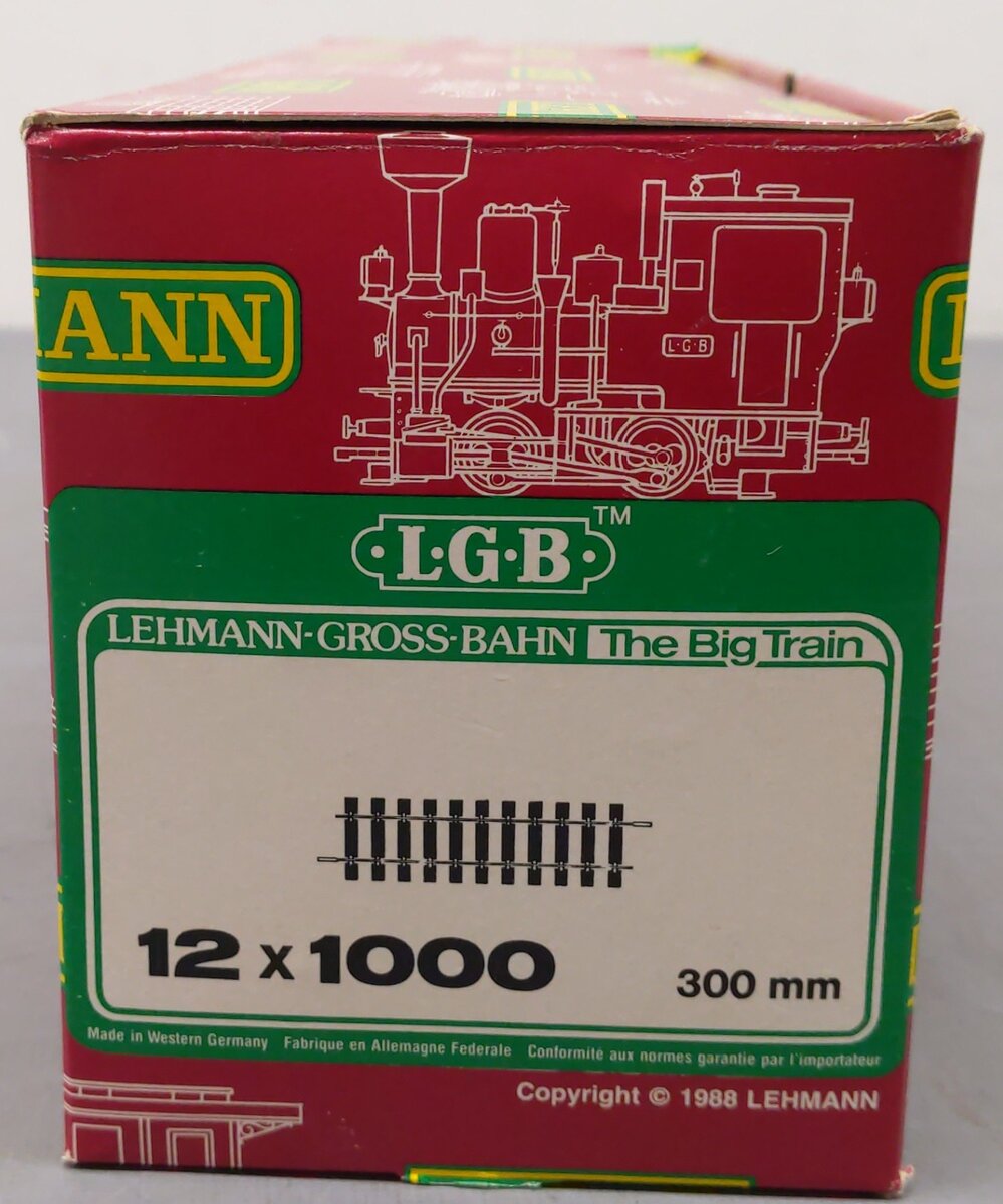 LGB 1000 G Scale 12 Inch Straight Track Sections (10) EX/Box