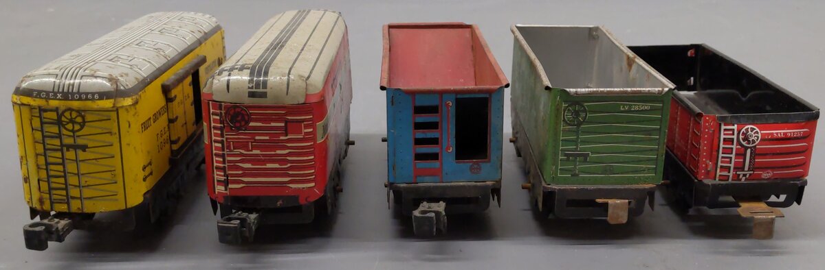 Marx S Gauge Assorted Freight Cars; 37970, 10966, 28500, 91257, 86000 [5]